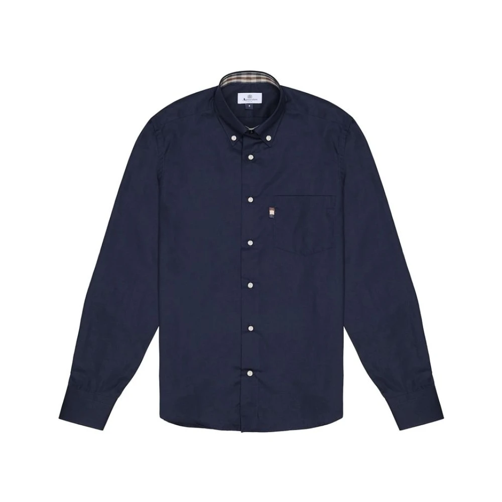 Aquascutum Men's Blue Casual Shirt - Casual Shirts - S - Shirts