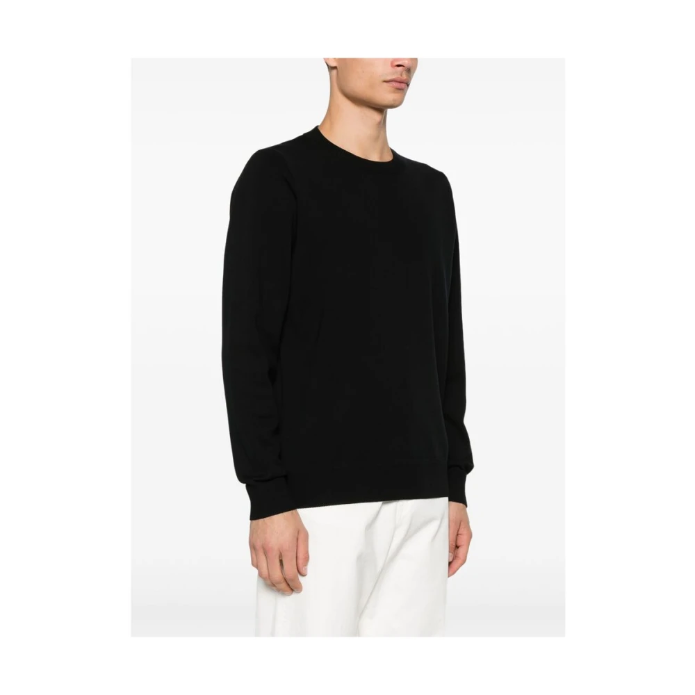 Goes Botanical Botanische Merinowol Ronde Hals Sweatshirt Black Heren
