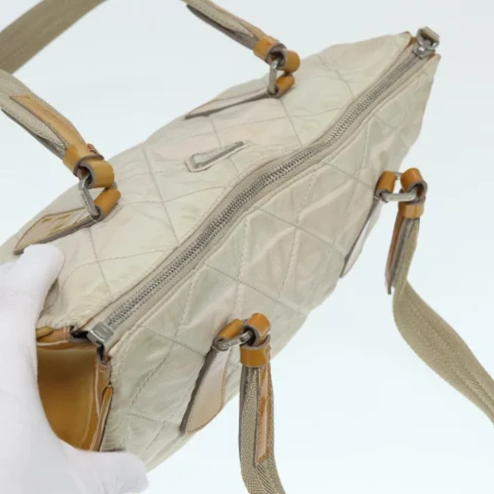 Prada Vintage Pre-owned Fabric prada-bags Beige Dames
