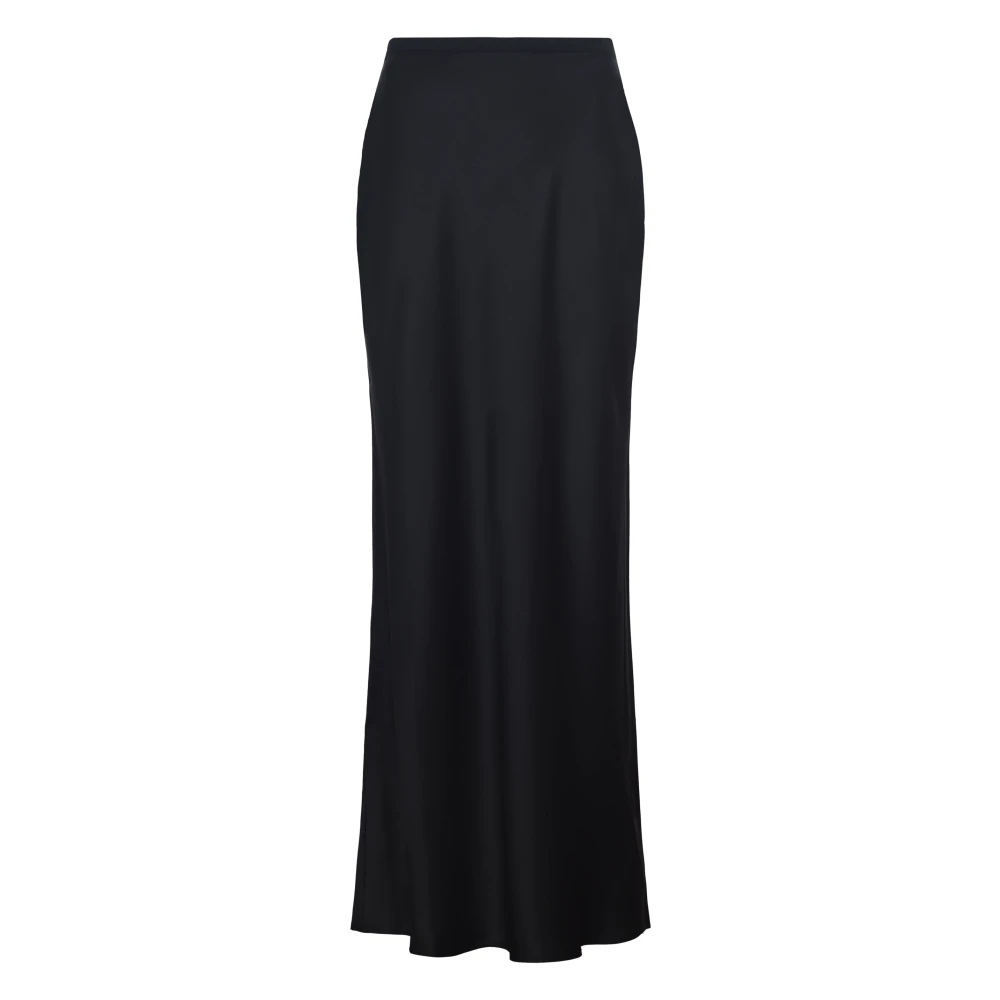 Anine Bing Svart Sidens Maxi Kjol Black, Dam