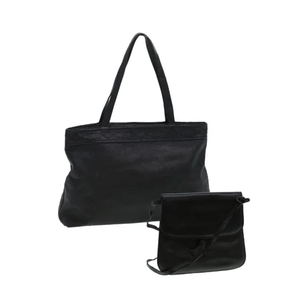 Bottega Veneta Vintage Pre-owned Leather shoulder-bags Black Dames