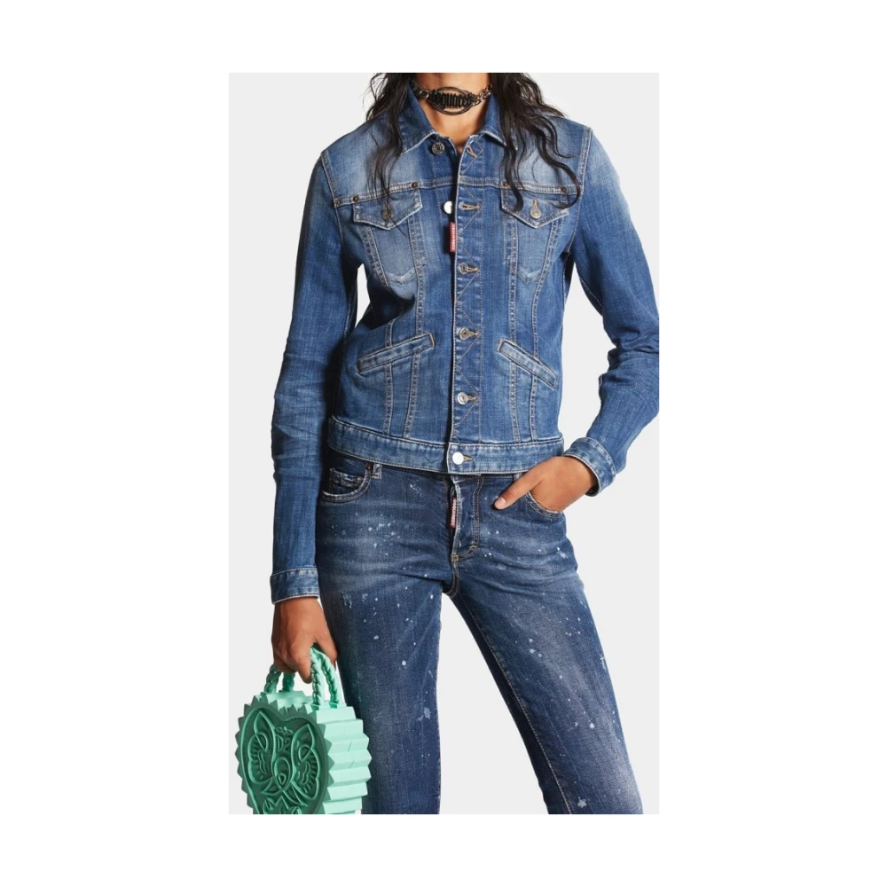 Dsquared2 Denim Boyfriend Jack Blue Dames