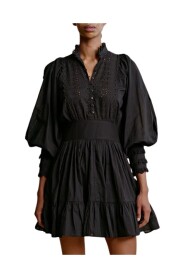Black By Timo Cotton Slub Mini Dress Kjole