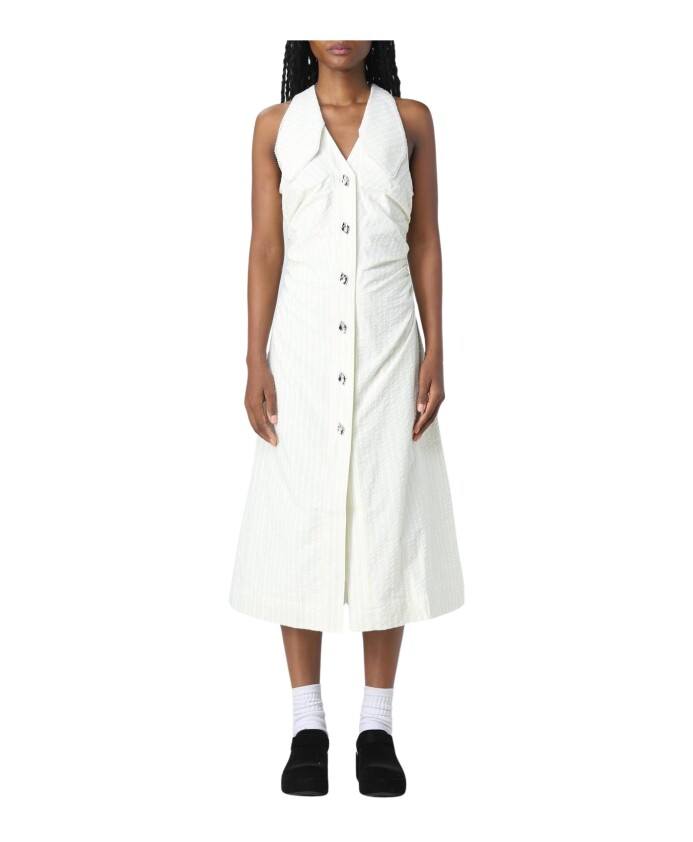 robe-midi-sans-manches-jaune