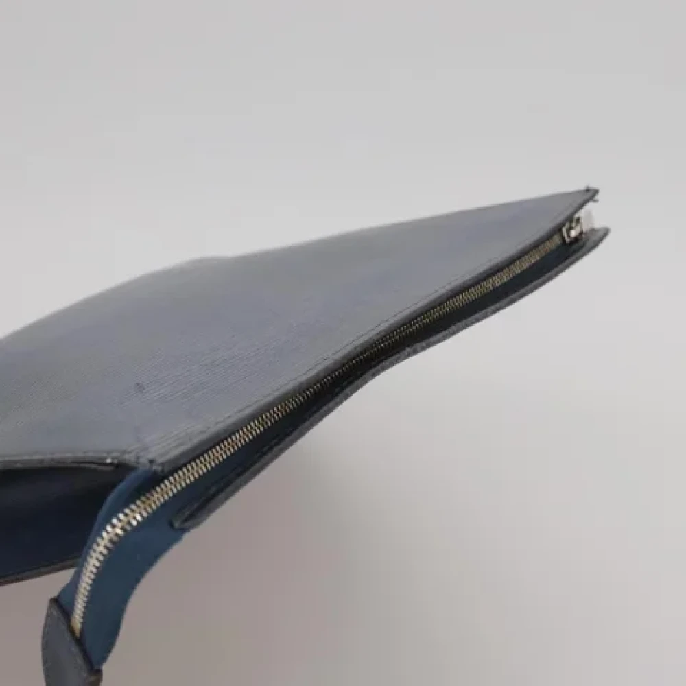Louis Vuitton Vintage Pre-owned Leather pouches Blue Dames