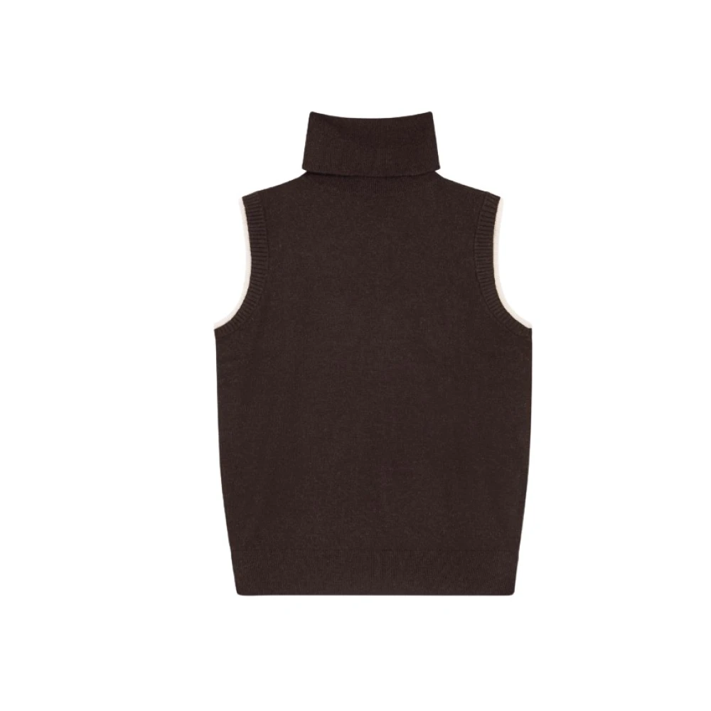 Armani Exchange , Turtlenecks, Female, Brown, L, Fine-Knit Slim Top