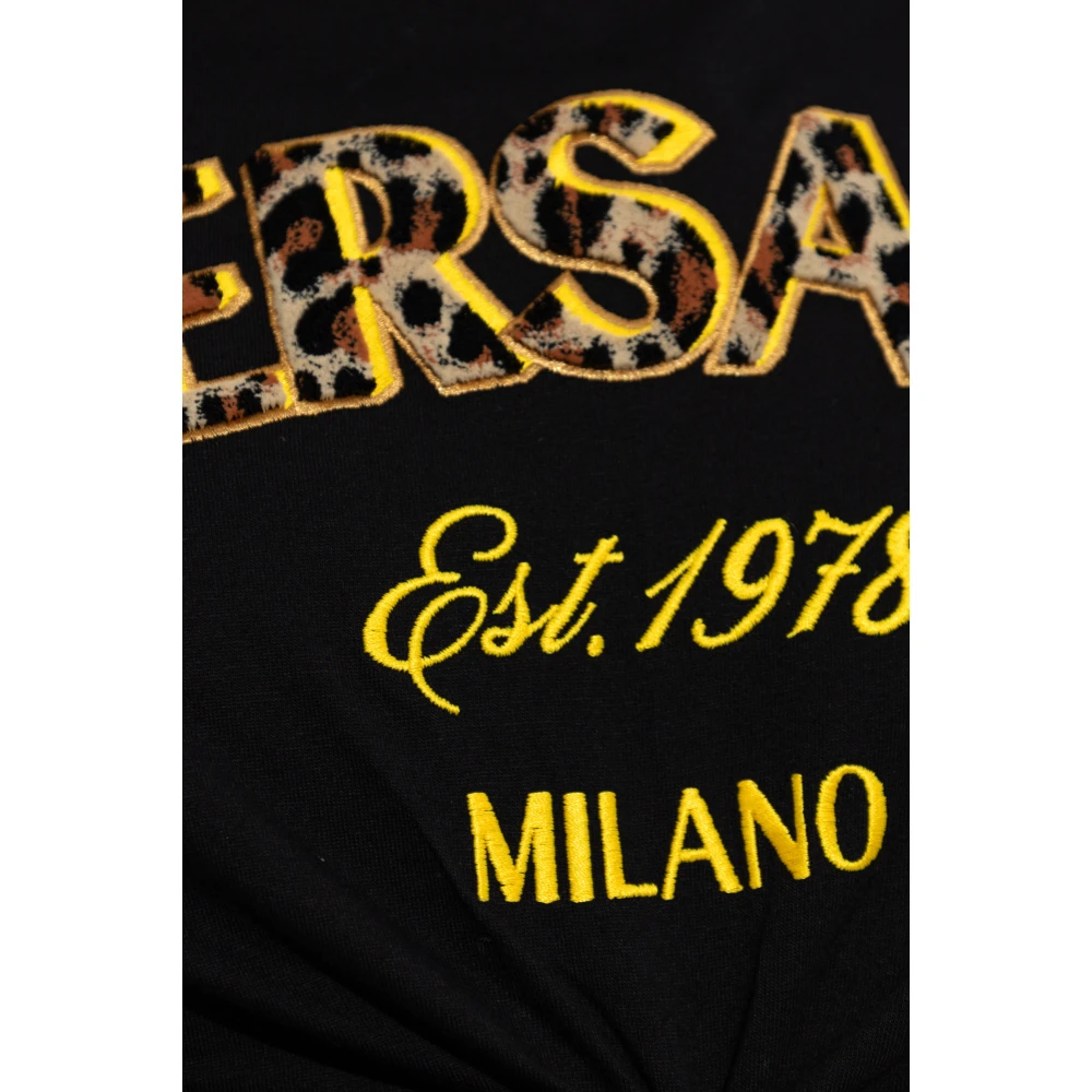 Versace T-shirt met applicatie Black Dames