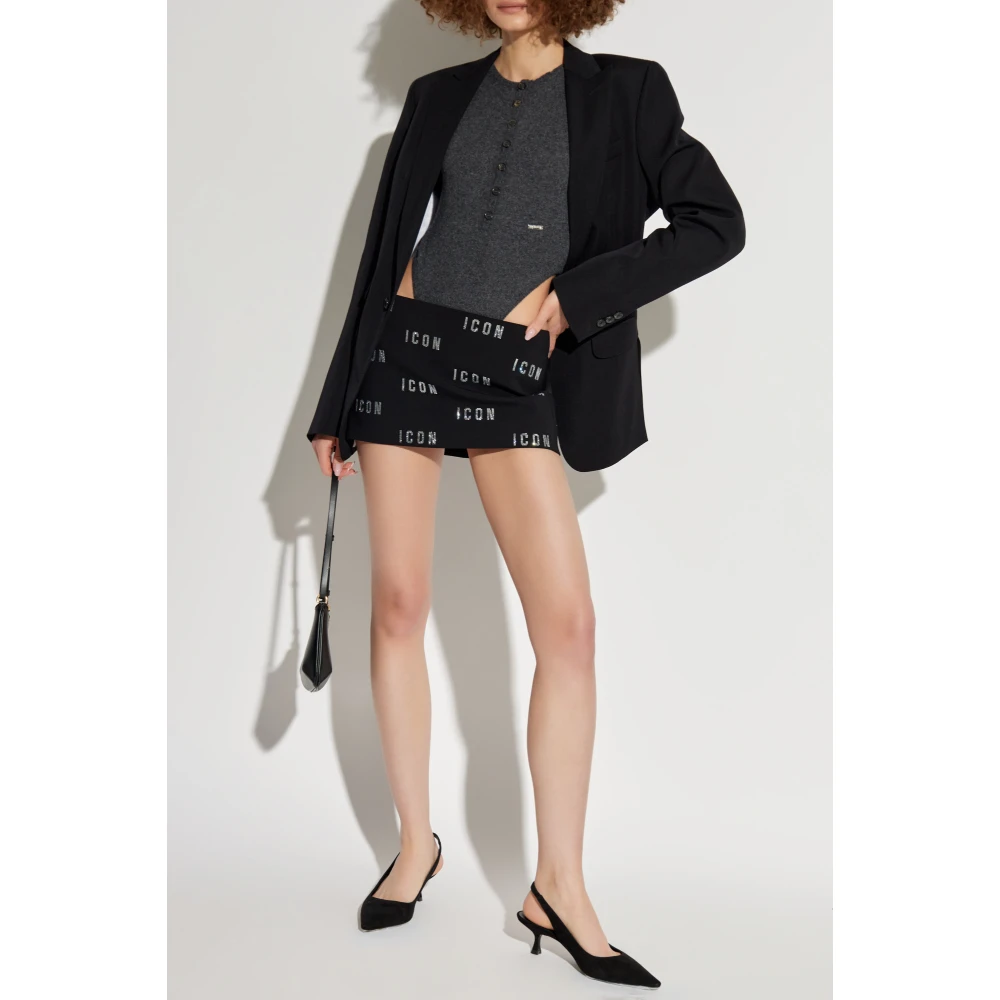 Dsquared2 Bodysuit met logotoepassing Gray Dames