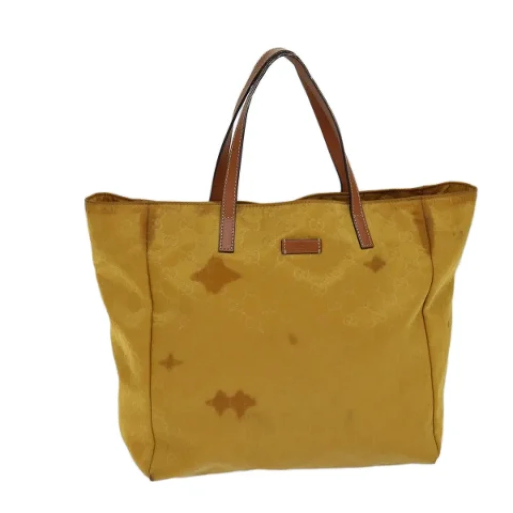 Gucci Vintage Pre-owned Canvas totes Yellow Dames