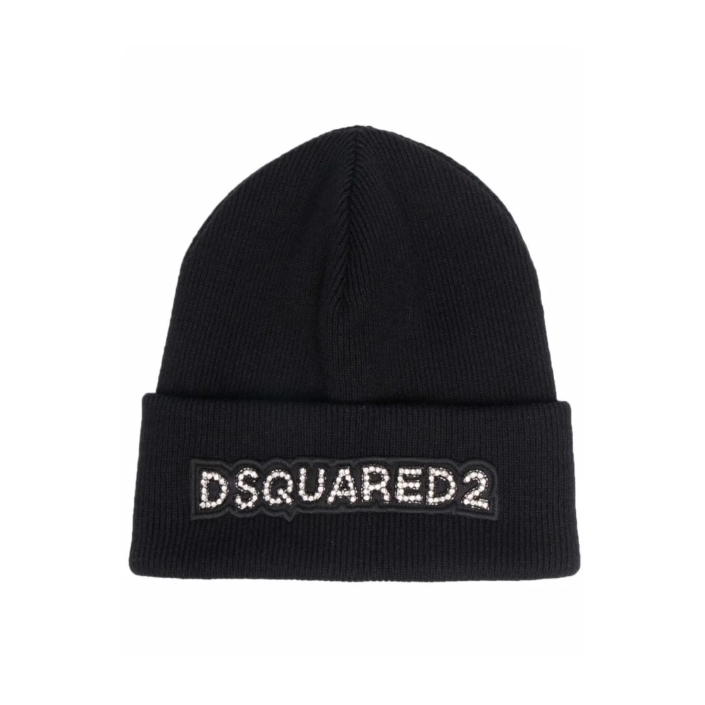 Dsquared2 Gebreide Muts voor Mannen Black Dames