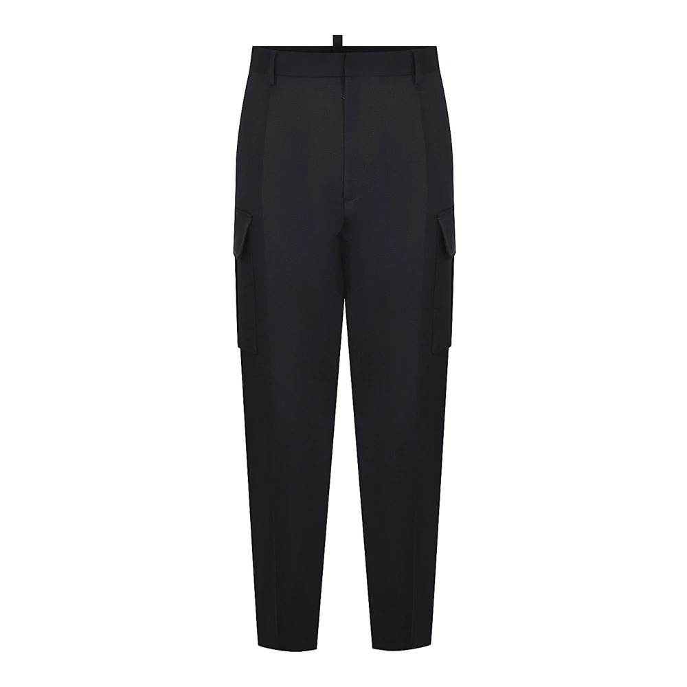 Dsquared2 Men's Black Slim-Fit Trousers, M, Pantalone