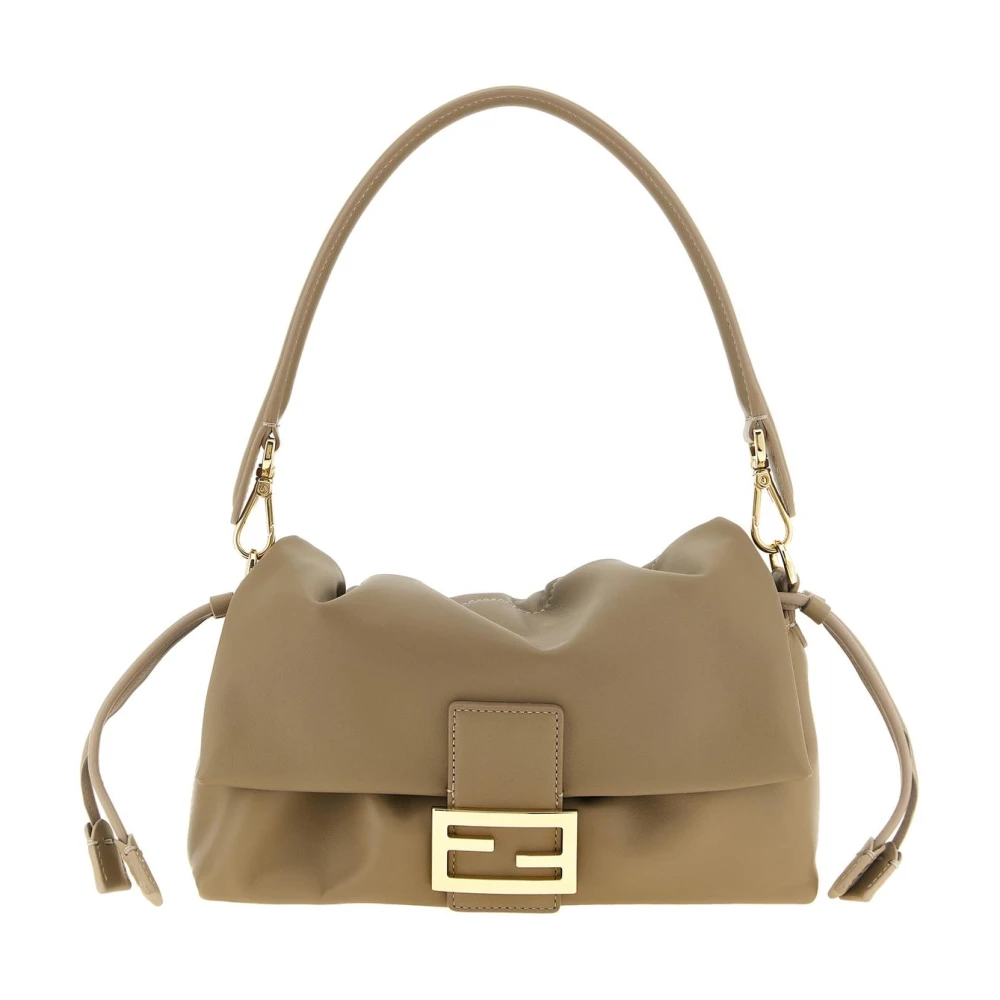 Fendi , Shoulder Bags, Female, Brown, One Size, Baguette Soft Medium Bag - Image 3
