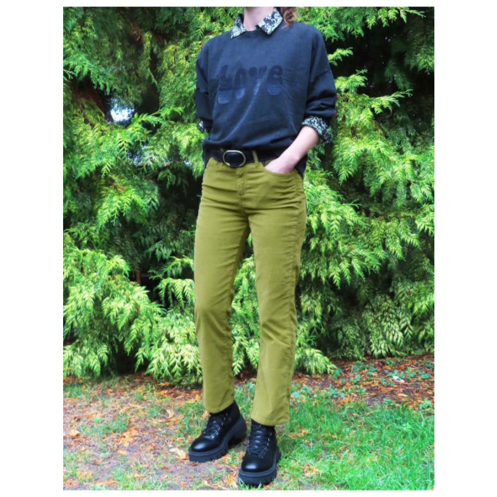 Islow Hoge taille Rechte Jeans Green Dames