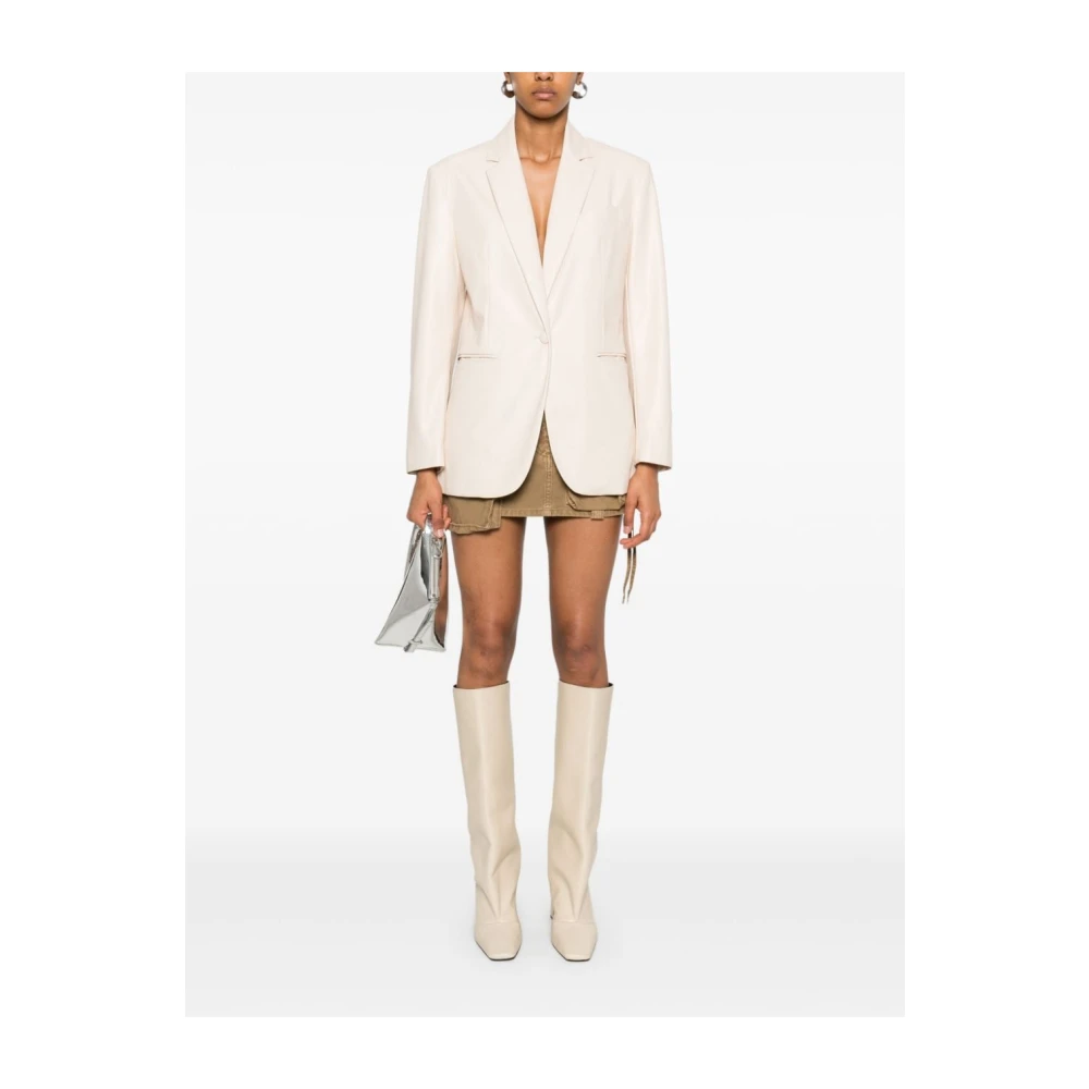 Liu Jo Beige Faux Leren Jas Beige Dames