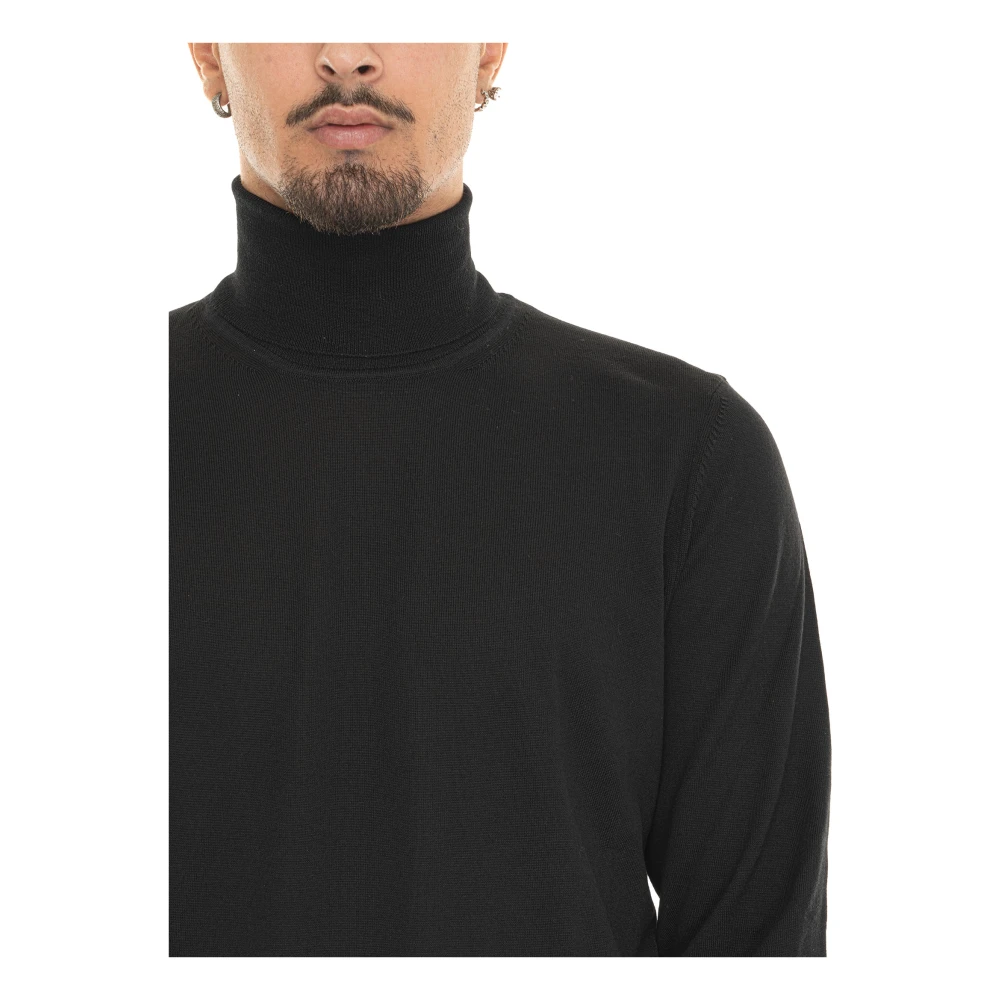 Boss Musso-P Turtleneck Pullover Black Heren
