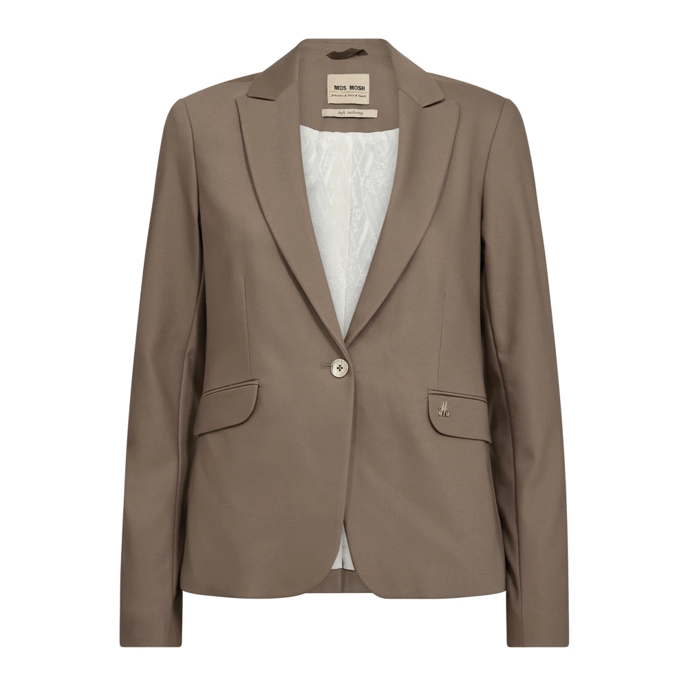 MOS MOSH Klassieke Night Blazer in Pine Bark Brown Dames