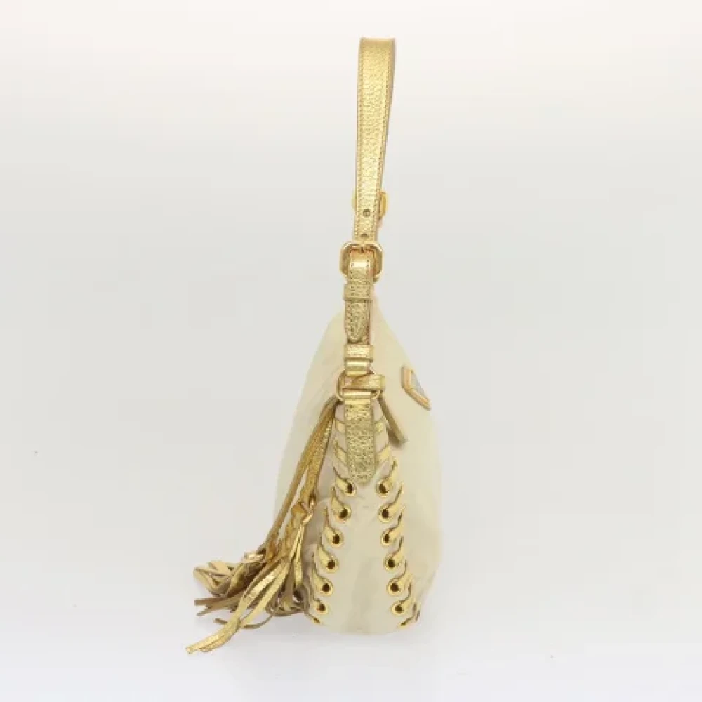 Prada Vintage Pre-owned Nylon pouches Beige Dames