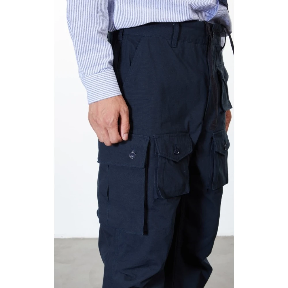 Engineered Garments Wijde Cargo Broek Blue Heren