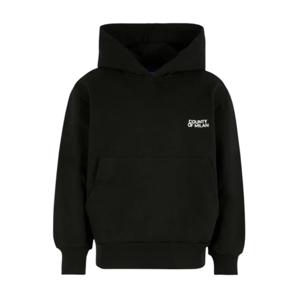 Marcelo Burlon Boys Black Kids Sweatshirts, 10 Y, Cross Print Logo Sweatshirt