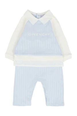 Blå Babydress med Vita Ärmar