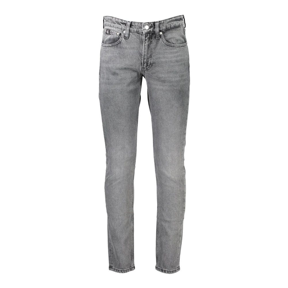 Calvin Klein Slim Taper Jeans 5 zakken Gerecycled katoen Gray Heren