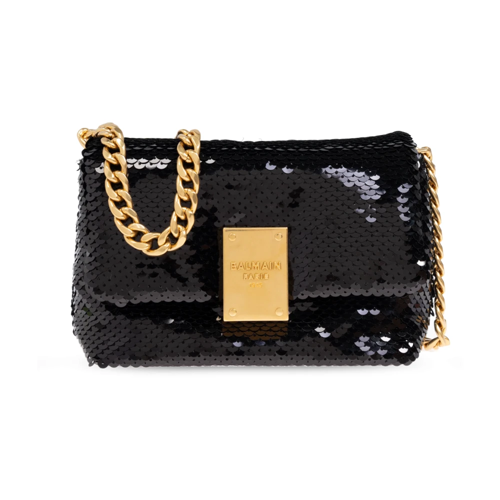 Balmain Schoudertas met logo Black Dames