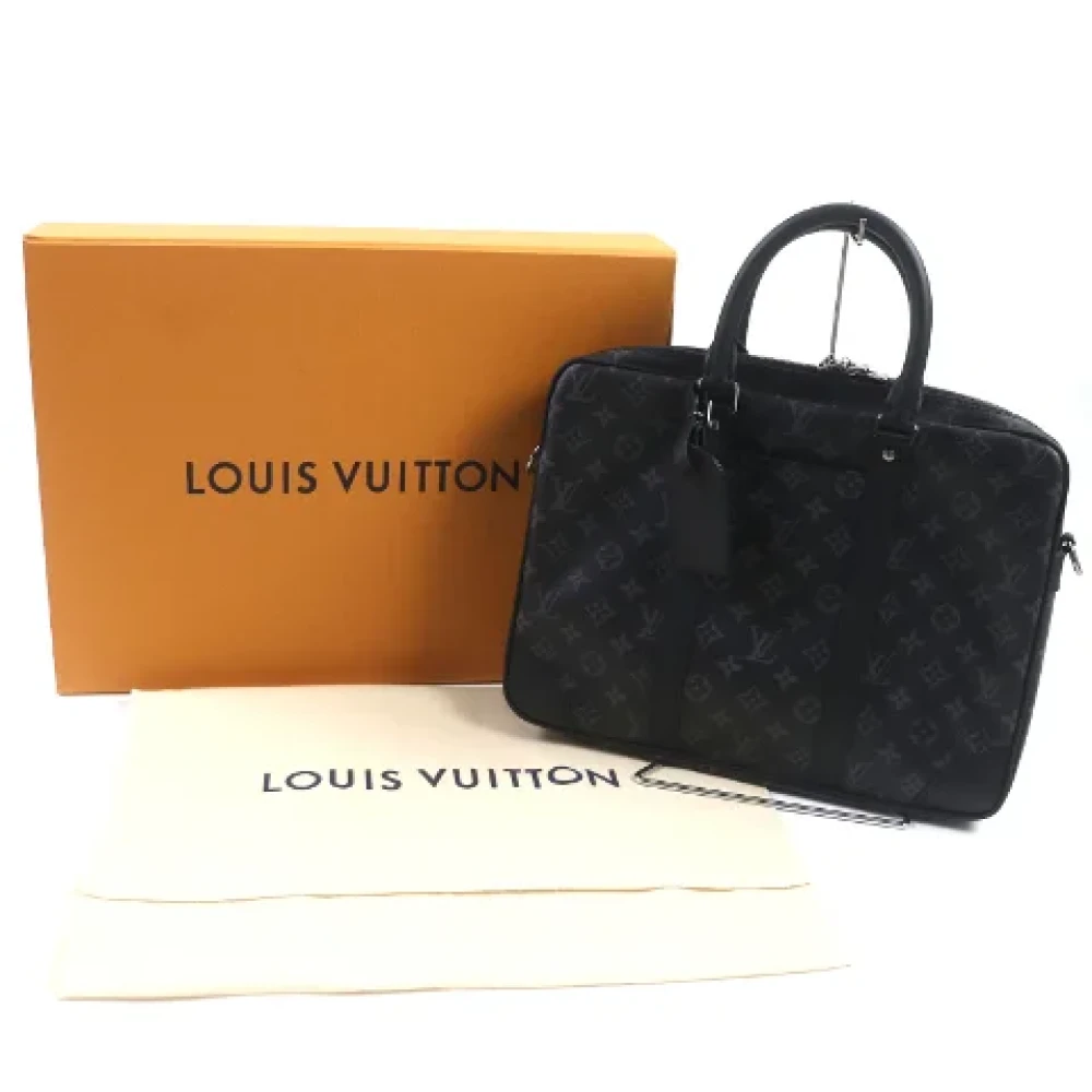 Louis Vuitton Vintage Pre-owned Canvas briefcases Black Dames