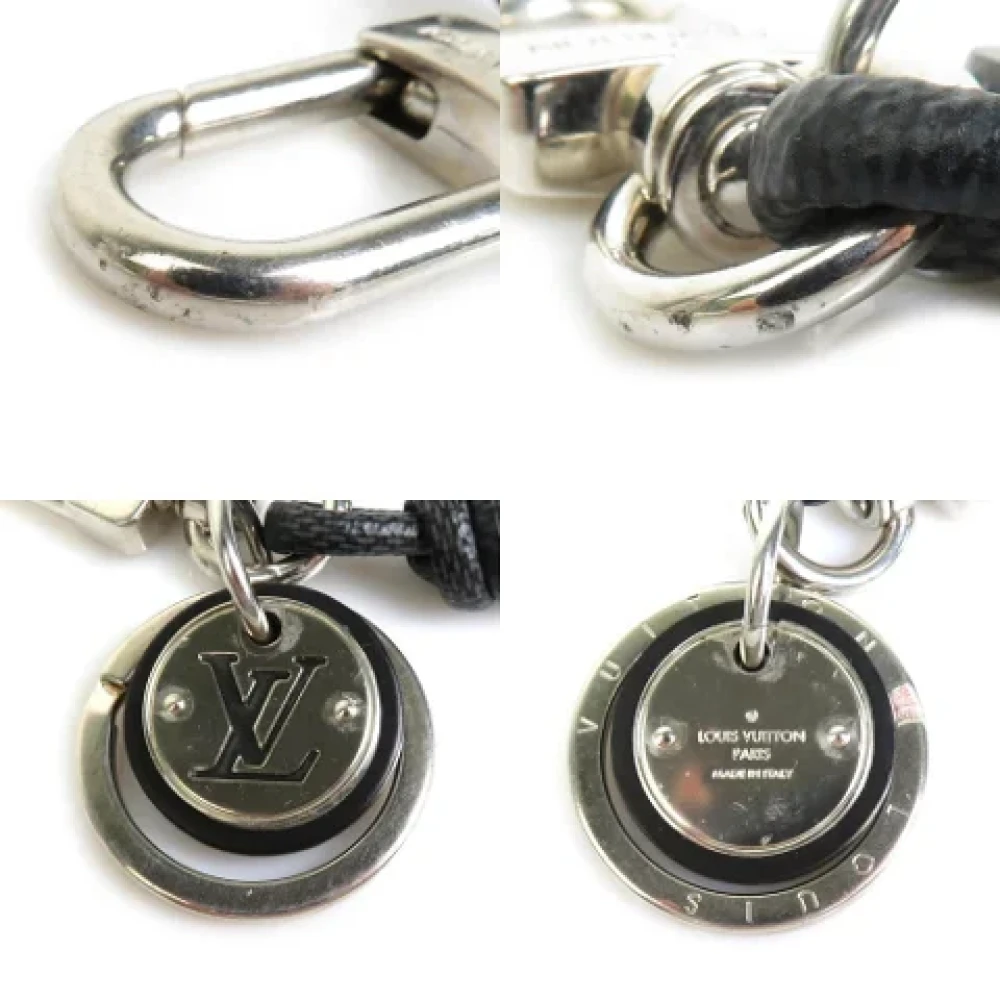 Louis Vuitton Vintage Pre-owned Fabric key-holders Black Dames