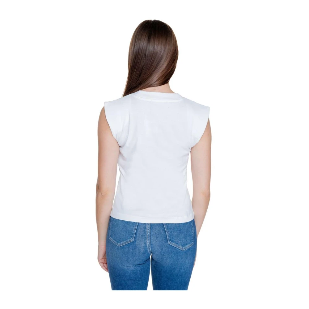 Calvin Klein Jeans Katoenen Korte Mouw T-shirt Dames Herfst Winter White Dames