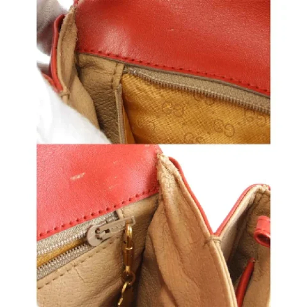 Gucci Vintage Pre-owned Leather clutches Red Dames