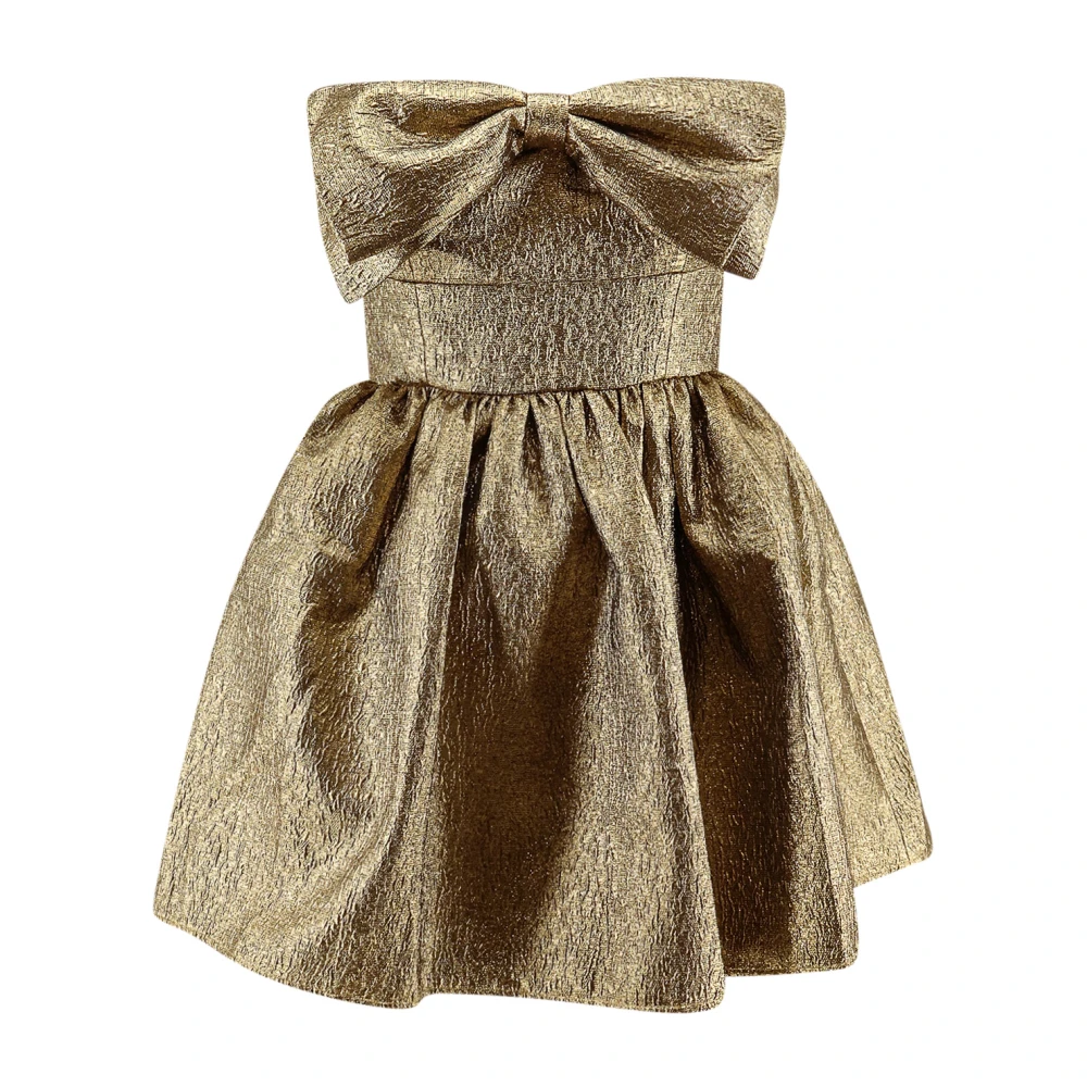 Self Portrait Metallic Mini Jurk met Bustier Detail Yellow Dames