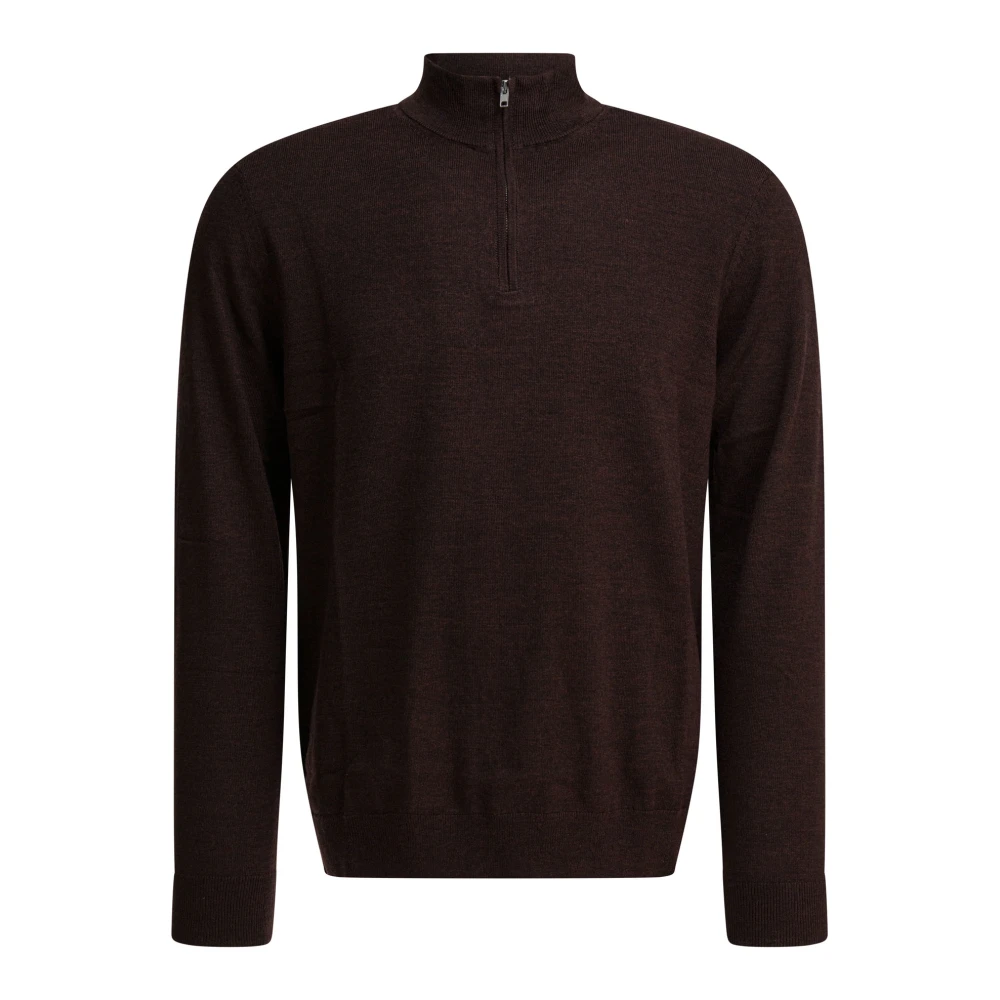 Nn07 Men's Brown Gustav Zip Sweater