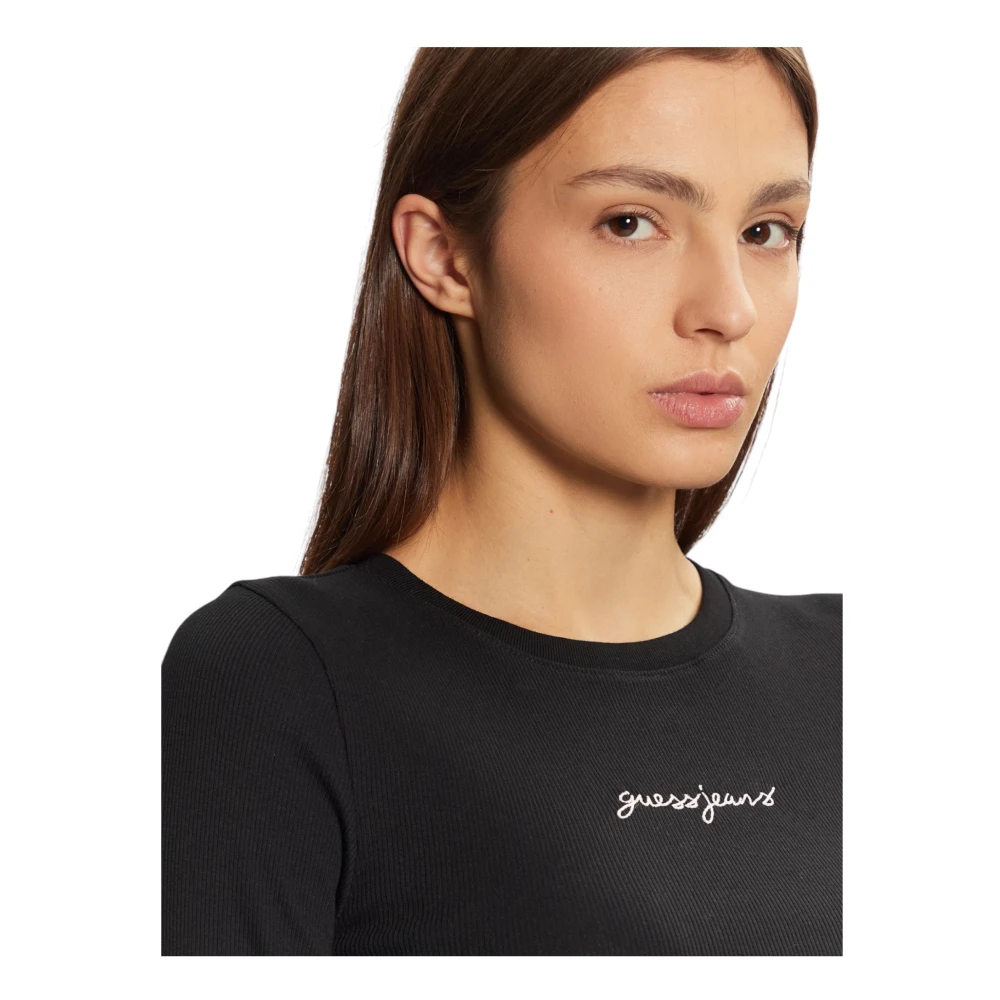 Guess Biologisch katoenen dames T-shirt Regular Fit Black Dames