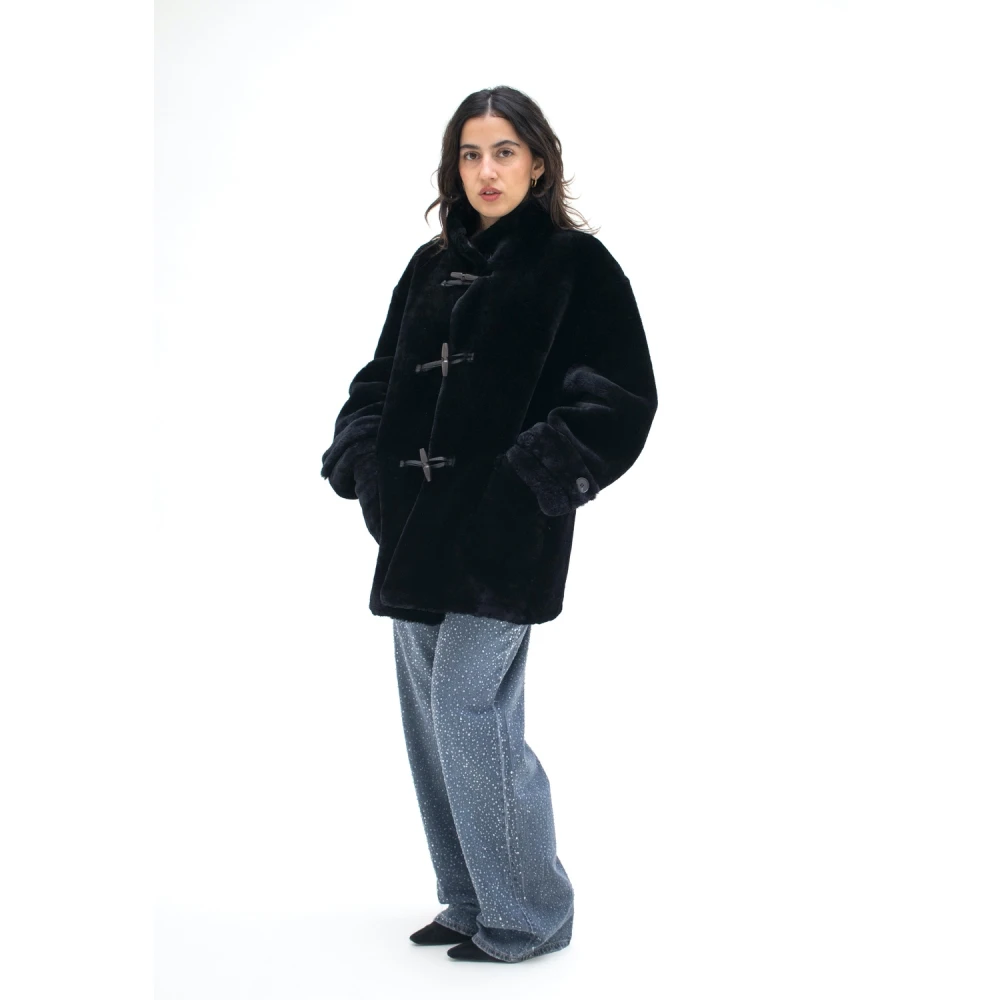 Just Things we Like Minato Shearling Jacket Black Dames