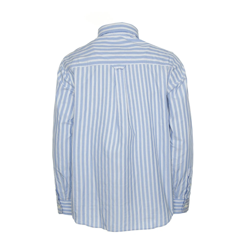 Nn07 Gestreept Kent Kraag Overhemd Blue Heren