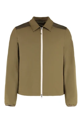 Padded Seersucker Zip-Up Shirt