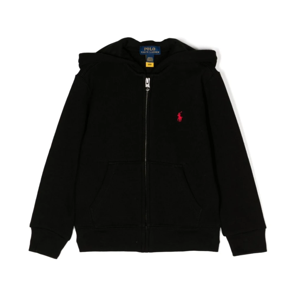 Ralph Lauren Svart Zip Hoodie Tröja Barn Black, Pojke