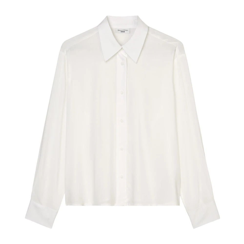 Marc O'Polo Losse blouse met vloeiende pasvorm White Dames
