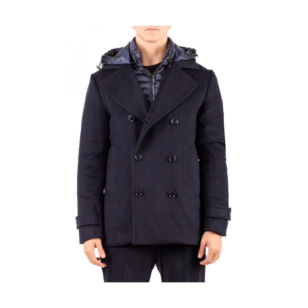 Hèskimo Mannelijk Blauw Jassen Heren, 2XL, Cappotto