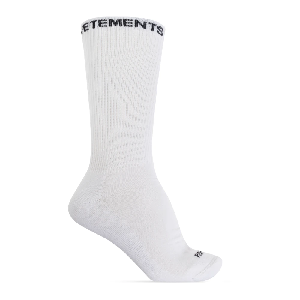 Vetements Sokken met logo White Heren