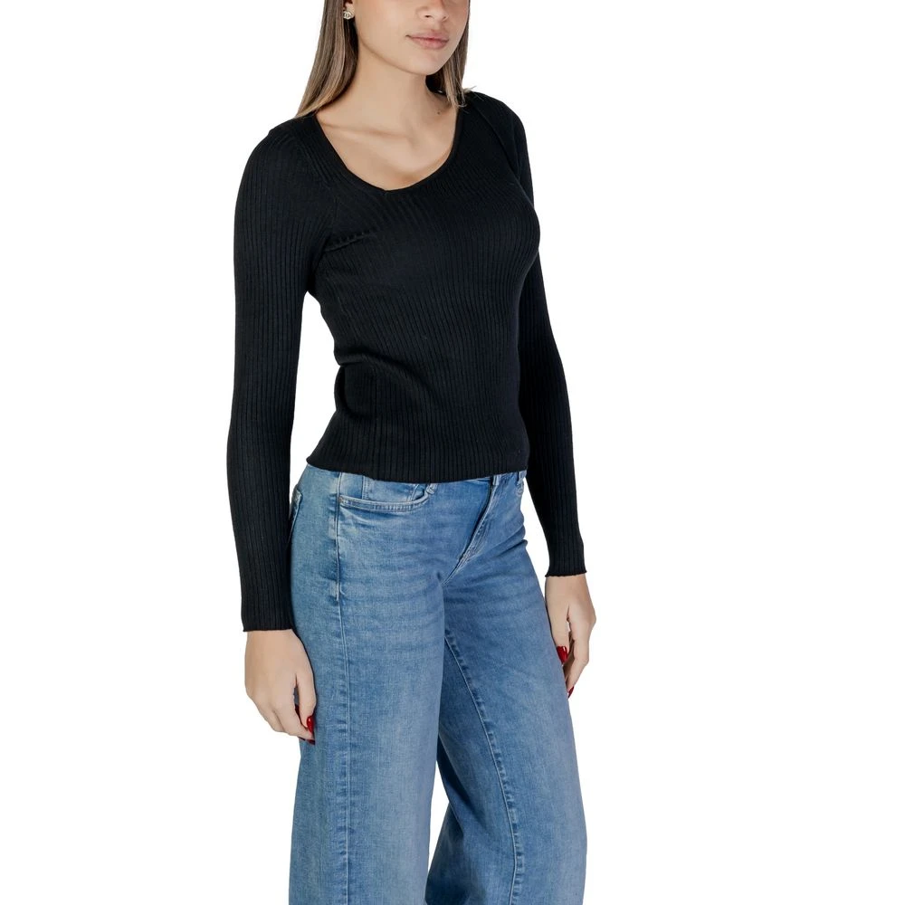 Vila Zwarte Viscose Tops & T-Shirt Black Dames