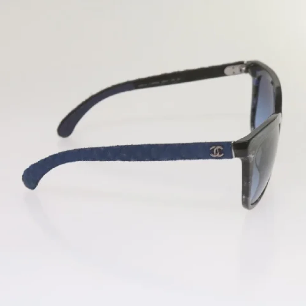 Chanel Vintage Pre-owned Plastic sunglasses Blue Dames