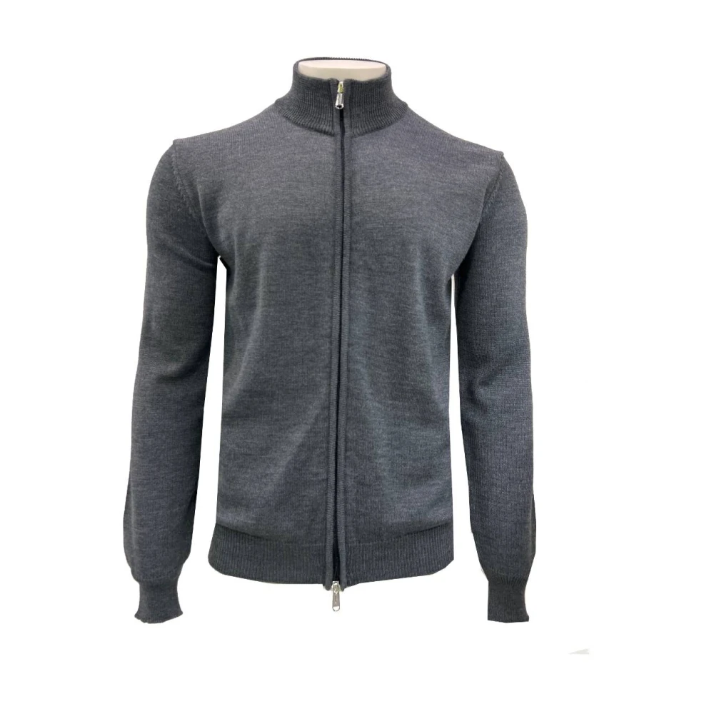 Bikkembergs Heren Grijze Cardigan met Rits Gray Heren