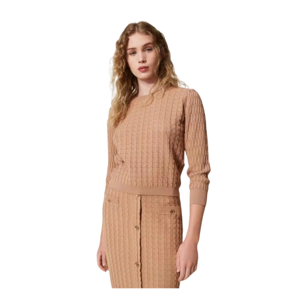 Twinset Gebreide Trui Brown Dames