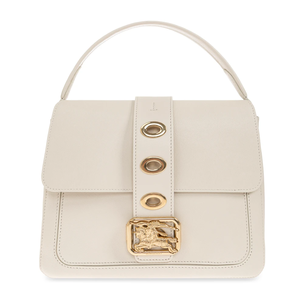 Burberry Vrouw Beige Tassen Dames, One Size, Leer, Rider Small Handbag