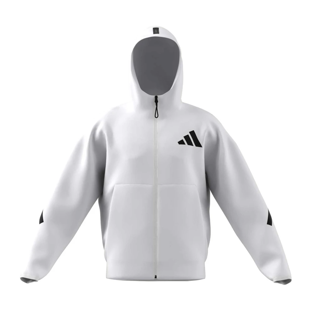 Adidas Hooded Track Jacket met volledige rits Wit White Heren