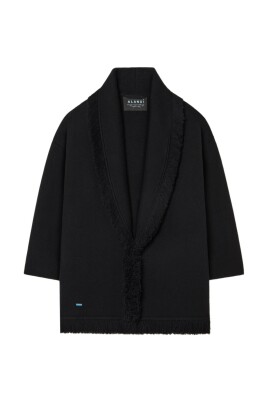 black-fringed-shawl-collar-sweater