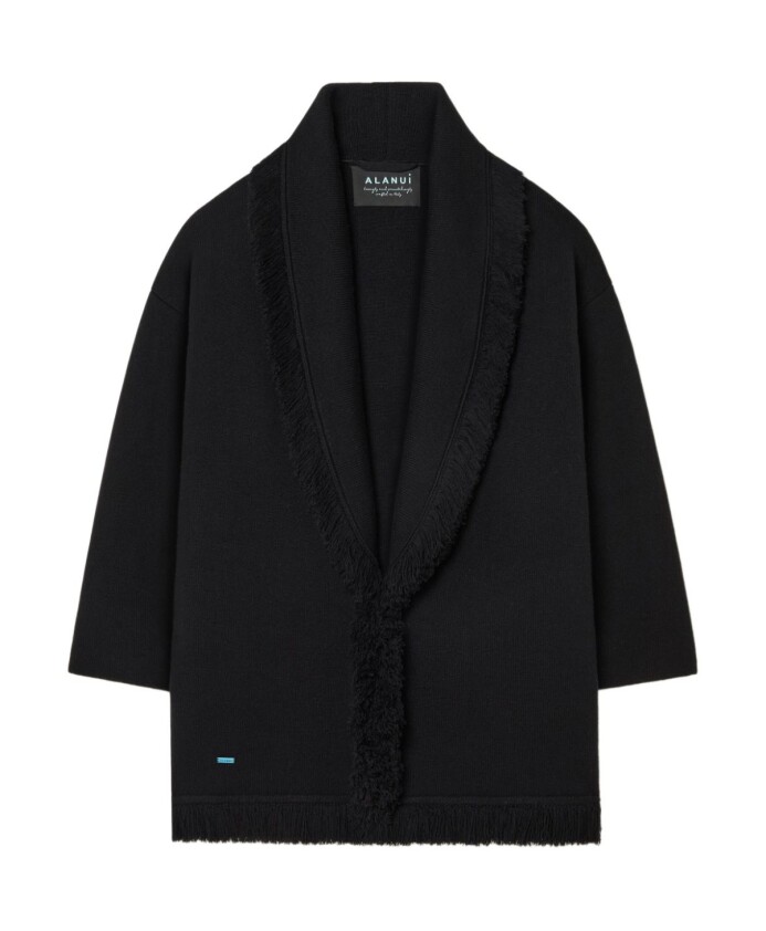 pull-noir-a-franges-et-col-chale