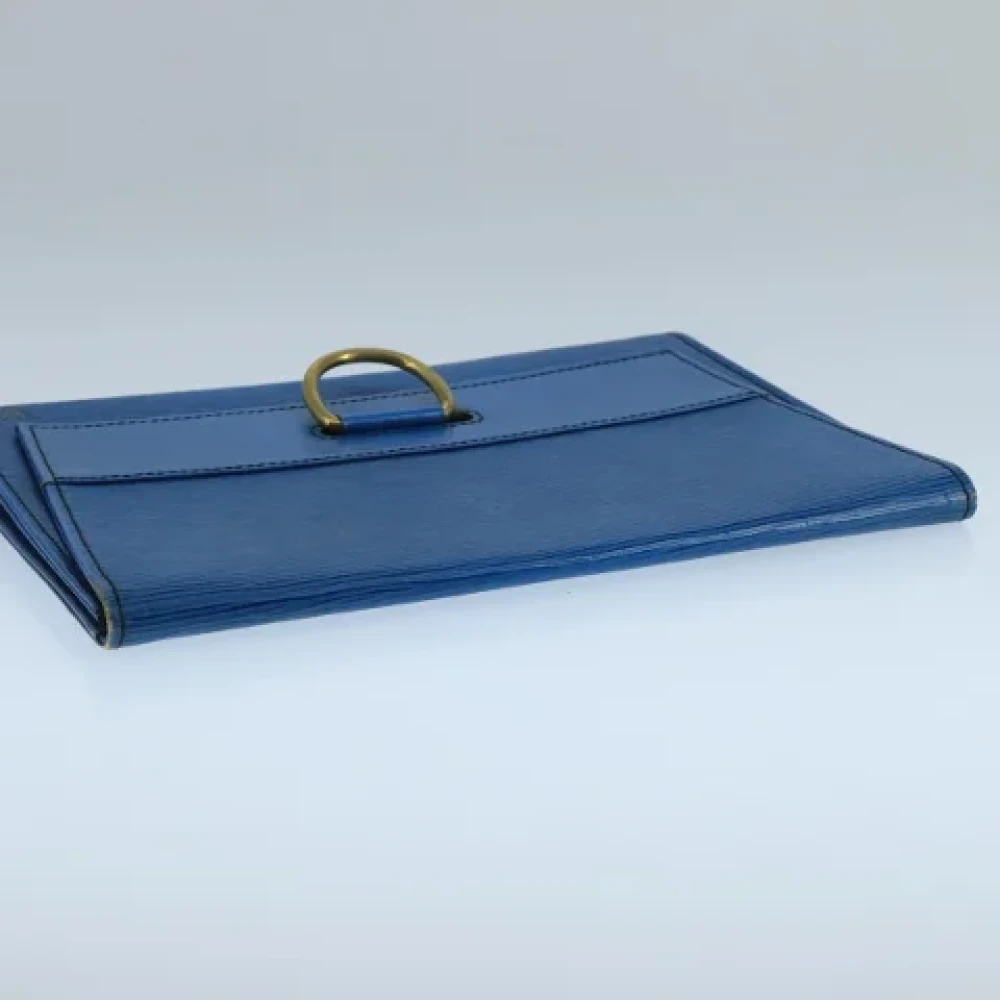 Louis Vuitton Vintage Pre-owned Leather clutches Blue Dames