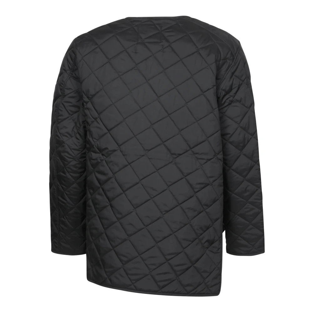Comme des Garçons Zwarte Gewatteerde Jas Hoge Kraag Black Heren